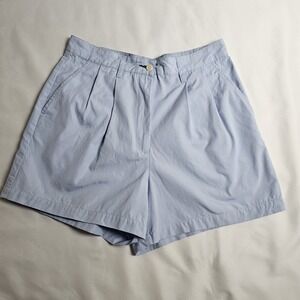 Vtg 90s Tommy Hilfiger Light Blue Size 12 Pleated High Rise Golf Bermuda Shorts